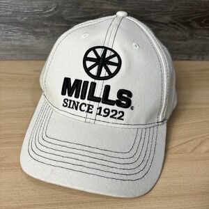 Mills Auto Hat Cap Strap Back Off White Tan One Size‎ Adjustable